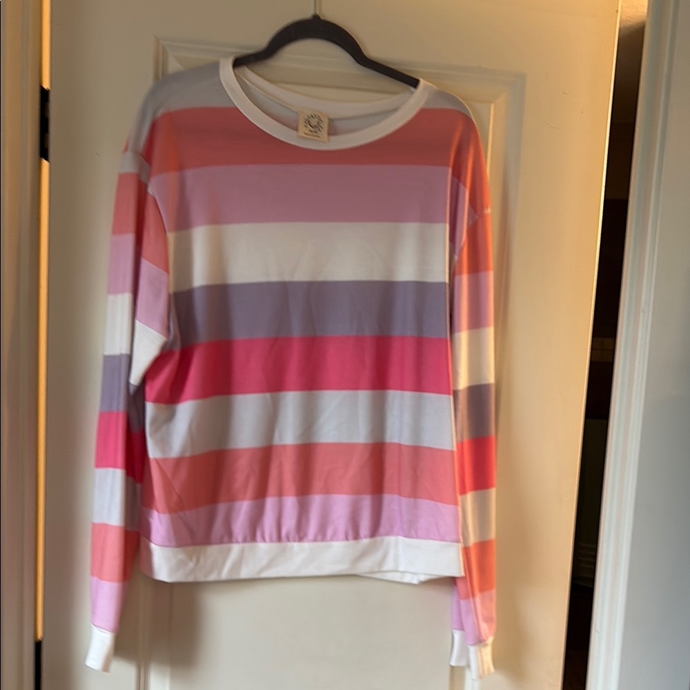 Fantastic Fawn Pink and Purple Crew Neck Sweater